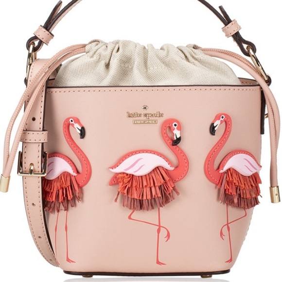 kate spade Handbags - Kate spade flamingo warm vellum by the pool bucket